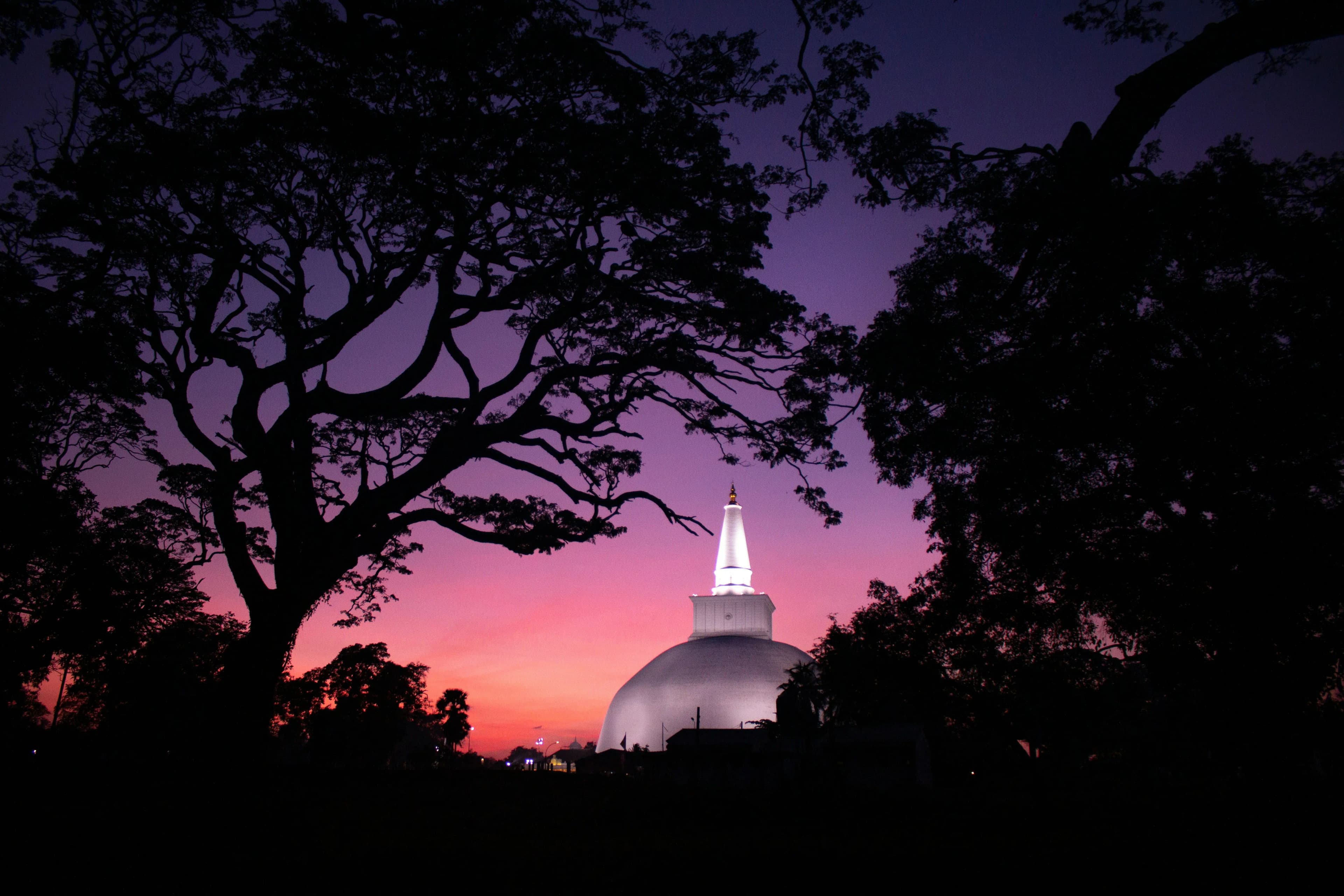 Chauffeur privé en visite des stupas anciens d'Anuradhapura au Sri Lanka