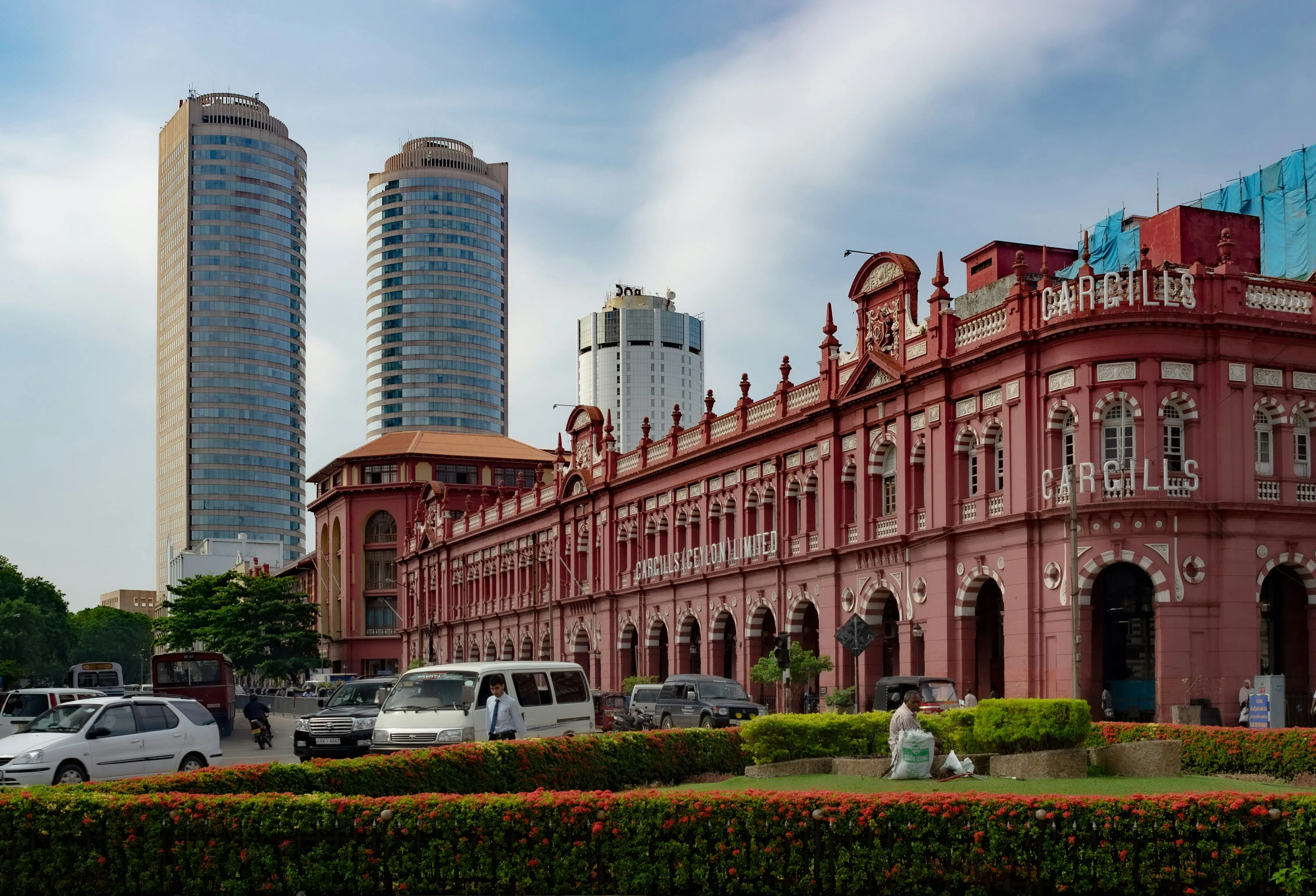 Colombo city skyline along the coast